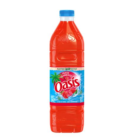 Boisson à l eau de source aromatisée fraise framboise Oasis 2l sur