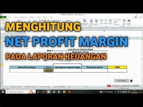 Cara Menghitung Net Profit Margin Pada Laporan Keuangan Youtube