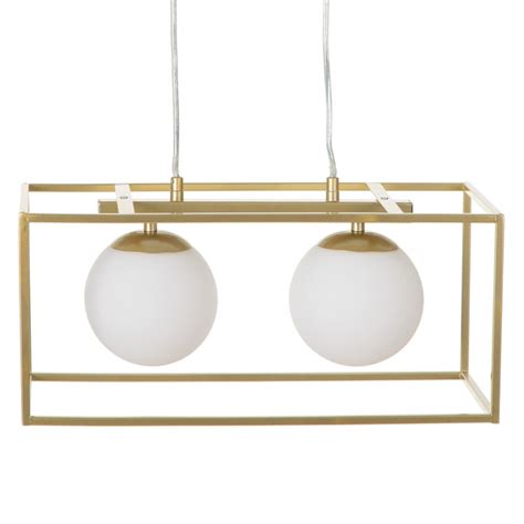 Candeeiro De Teto Em Cristal E Ferro Em Dourado E Branco 45 X 20 X 20