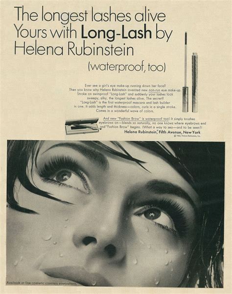 Vintage Helena Rubinstein Mascara Ad 1965 Long Lashes Mascara Long