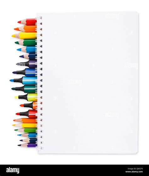 Notebook With School Stationary Objects Stock Photo Alamy