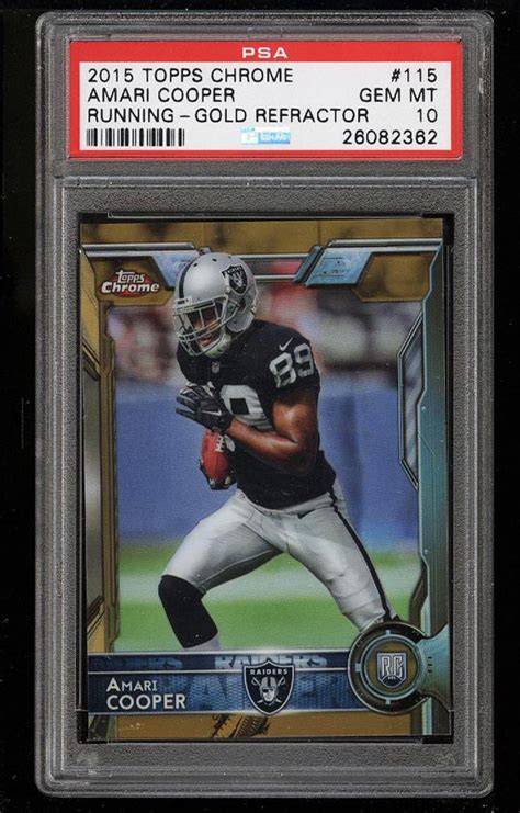 Amari Cooper Topps Chrome Gold Refractor Price Guide