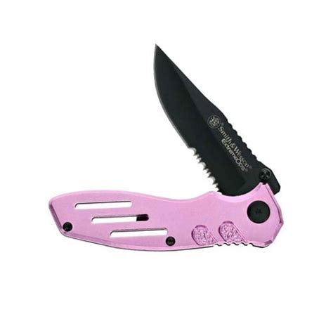 Smith And Wesson® Swa24spcp Extreme Ops Liner Lock Folding Knife Pink Smith And Wesson