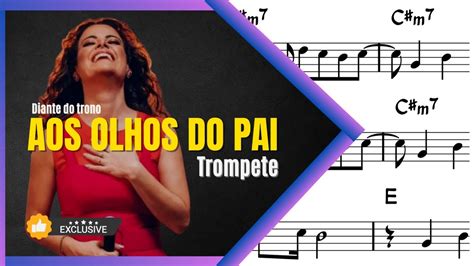 Aos Olhos Do Pai Partitura Trompete Playback Diante Do Trono Youtube