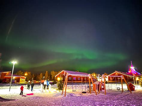 Santa Claus Village, Rovaniemi tonight (26.1.23) : r/AuroraBorealis