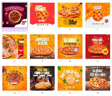 Super Packs Incríveis para Pizzarias Canva Cursar Net Hotmart