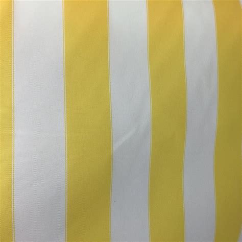 White Yellow Outdoor Striped Fabric – Fashion Fabrics LLC