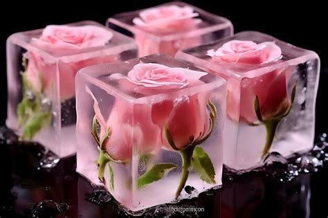 Premium Photo Photo Of Roses In Ice Cubes Roses