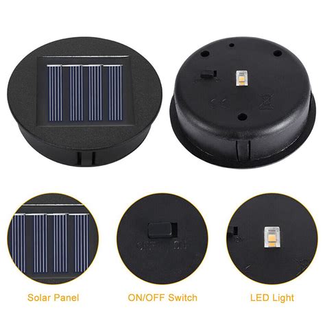 Solar Lights Replacement Top Solar Panel Lantern Lm Garden Decor Pcs