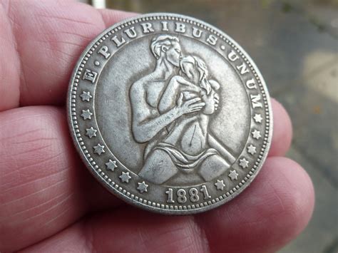 Hobo Dollar Coin Naked Couple Having Fun Mature Content Etsy