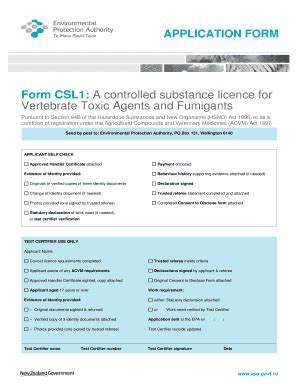 Fillable Online Form Csl A Controlled Substance Licence For Fax Email