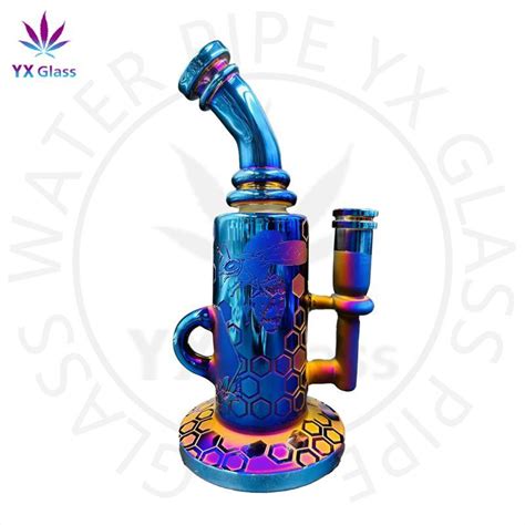 Iridescent Electroplated Borosilicate Glass DAB Rigs Water Pipe China