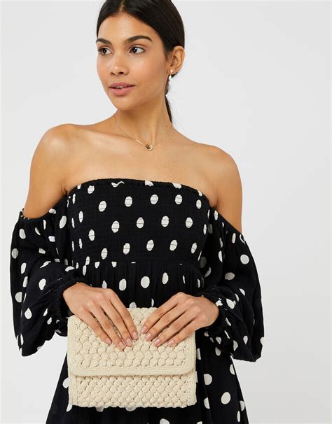 Polka Dot Puff Sleeve Midi Dress Black Beach Holiday Dresses