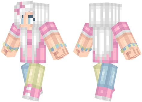 Download Pink Girl Minecraft Skins Girl Bunny Png Image With No Background