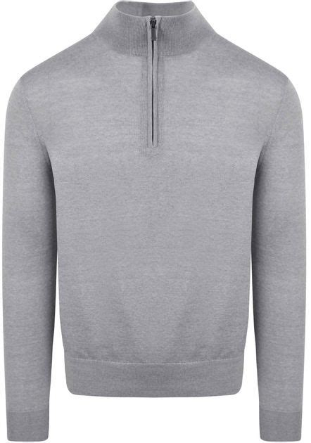 Suitable Merino Half Zip Trui Grijs PU MRI HZ 24 VP245498 Mid Grey