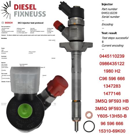 Citroen Peugeot Mazda Ford Fiat Tdci Hdi Bosch Injector