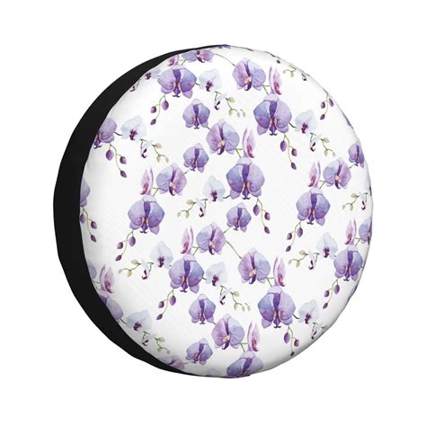 Junzan Orchids Flowers Tire Cover Wheel Protector For Truck Suv Trailer