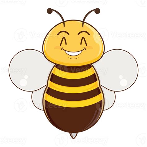 Bee Smile Face Cartoon Cute 39633916 Png