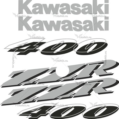 Комплект наклеек Kawasaki ZZR-400 - Наклейки на мотоцикл - МОТОХИТ