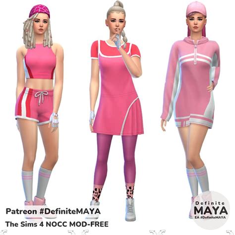 Three Female Models In Pink And White Outfits One Is Holding A Cell