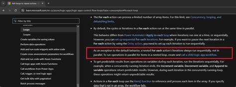 Concurrency Control In Nested For Each Loop In Azure Logic Apps