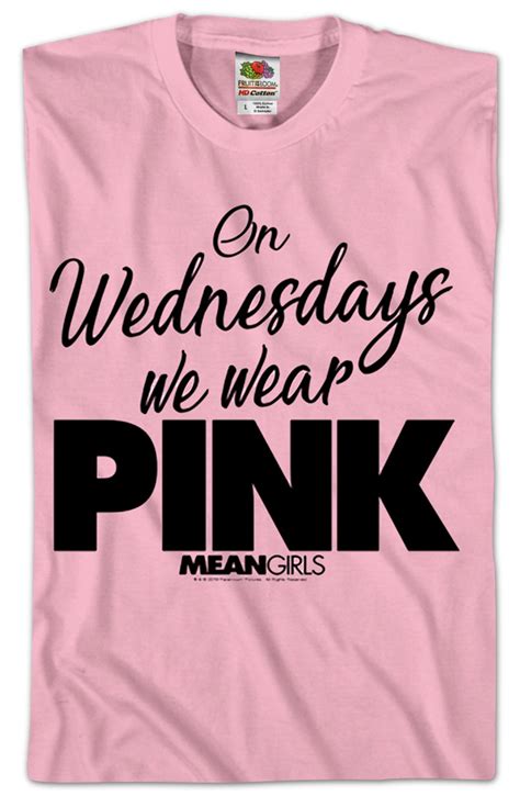 Mean Girls On Wednesdays We Wear Pink T Shirt