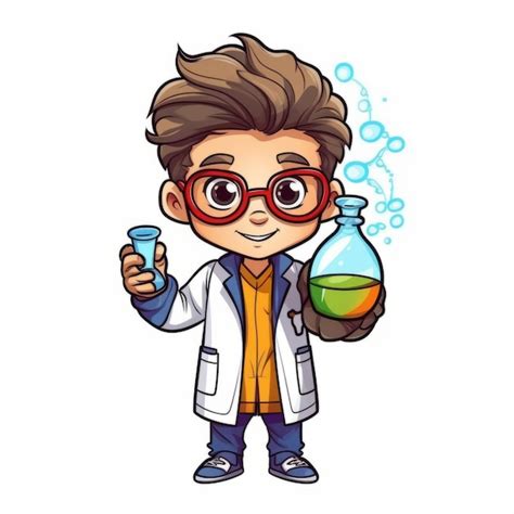 Premium Photo Cartoon Happy Science Student