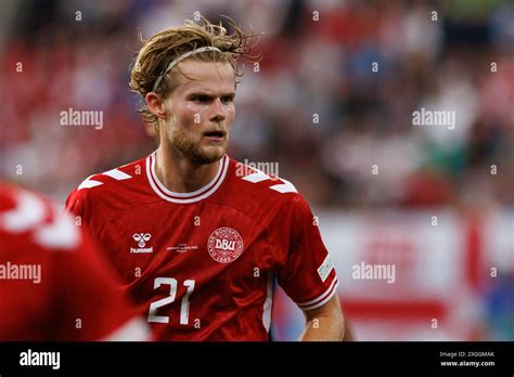 Morten Hjulmand beim Spiel der UEFA Euro 2024 zwischen dänischen und