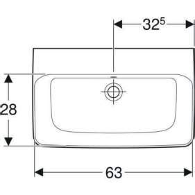 Geberit Waschtisch RENOVA COMPACT 650x400mm O HL M