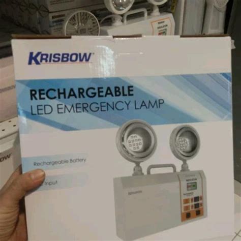 Jual Lampu Darurat Otomatis Led Krisbow Emergency Lamp Twin Spot Slim