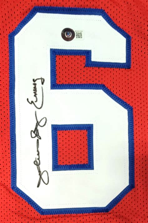 Julius Dr J Erving Signed Career Highlight Stat Jersey Beckett