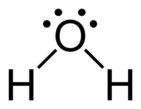 Lewis Diagram Distilled Water Electron Molecule Molecular St