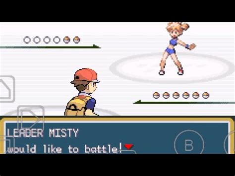 Pokemon Champion Red Vs Misty Pokemon Fire Red YouTube