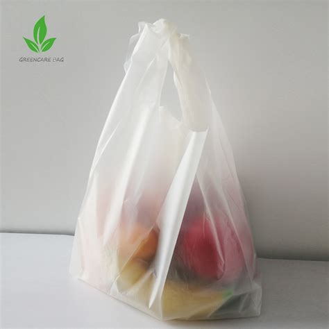 Wholesale Biodegradable Plastic Shopping Bag With Handle Eco Friendly