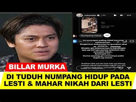 Rizky Billar Cuma Numpang Hidup Pada Lesti Berita Selebriti Terbaru