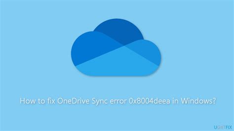 How To Fix Onedrive Sync Error X Deea In Windows