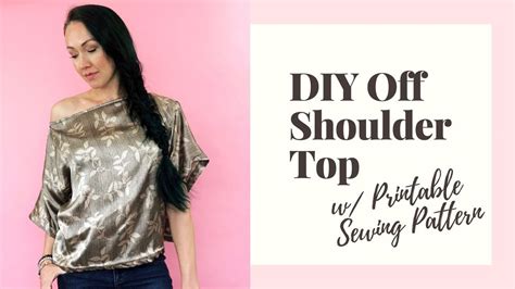 Easy Diy Off Shoulder Shirt How To Sew A Blouse In Under An Hour W Printable Sewing Pattern