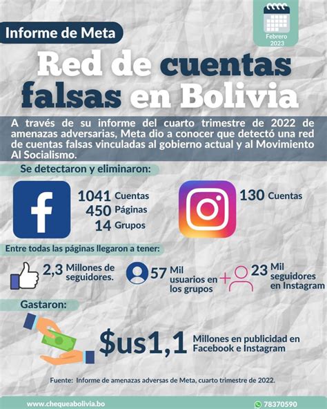 Esta Infograf A De Chequea Bolivia Resine El Informe De La Empresa Meta