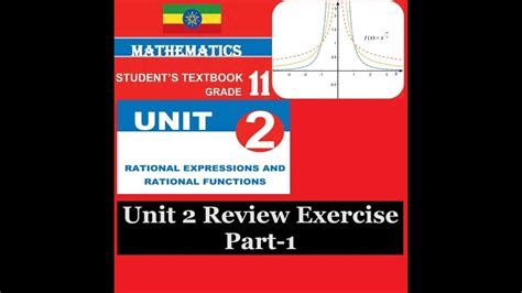 Mathematics Grade 11 Unit 2 Review Exercise Part 1girma21 Youtube