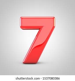 D Red Number Isolated White Stock Illustration Shutterstock