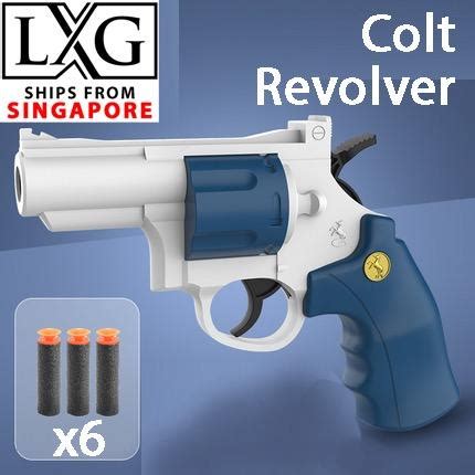 colt revolver blaster  nerf hobbies toys toys games  carousell