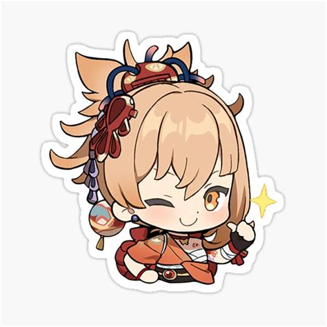 Yoimiya Genshin Impact Sticker Leave It To Me Sticker For Sale