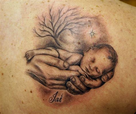 Cute In Loving Memory Baby Tattoo Design