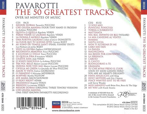 The 50 Greatest Tracks De Luciano Pavarotti 2013 Cd X 2 Decca