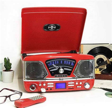 Steepletone Roxy 4 1960s Retro 4 In 1 Music Centre Gloss Red Digitalis Direct The Av And Hi