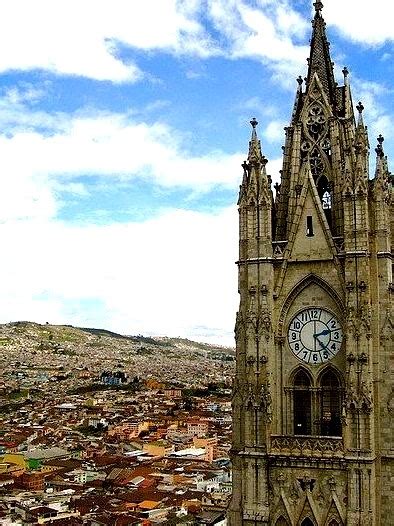 Quito skyline, with basilica in foreground, Ecuador – Fly With Anne