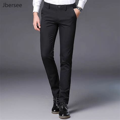 Mens Black Formal Suit Pant Slim Fit Business Men Classic Pants