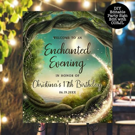 Pin On 50 Shades Of Green My Birthday Enchanted Forest Decorations