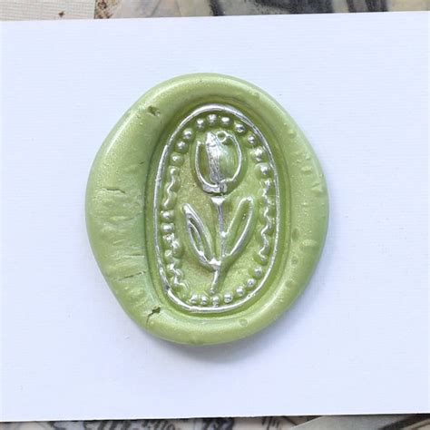 Tulip Bouquet Wax Seal Stamp Etsy