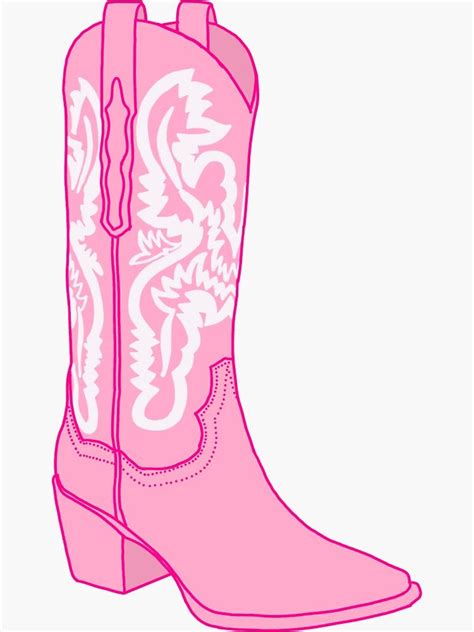 Pink Cowgirl Boot Sticker For Sale By Addi Alexander Pink Cowgirl Boots Cowgirl Aesthetic